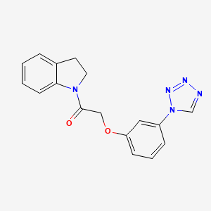 molecular formula C17H15N5O2 B4878678 1-{[3-(1H-tetrazol-1-yl)phenoxy]acetyl}indoline 