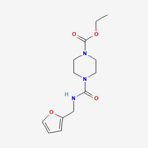 molecular formula C13H19N3O4 B4878690 ethyl 4-{[(2-furylmethyl)amino]carbonyl}-1-piperazinecarboxylate 