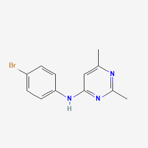 molecular formula C12H12BrN3 B4878708 N-(4-bromophenyl)-2,6-dimethyl-4-pyrimidinamine 