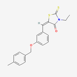molecular formula C20H19NO2S2 B4878725 3-ethyl-5-{3-[(4-methylbenzyl)oxy]benzylidene}-2-thioxo-1,3-thiazolidin-4-one 
