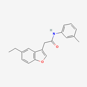 molecular formula C19H19NO2 B4878746 2-(5-ethyl-1-benzofuran-3-yl)-N-(3-methylphenyl)acetamide 