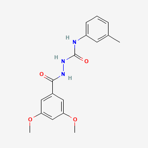 molecular formula C17H19N3O4 B4878754 2-(3,5-dimethoxybenzoyl)-N-(3-methylphenyl)hydrazinecarboxamide 