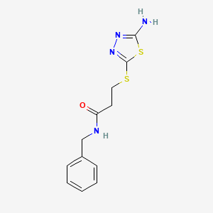 molecular formula C12H14N4OS2 B4878775 3-[(5-amino-1,3,4-thiadiazol-2-yl)thio]-N-benzylpropanamide 