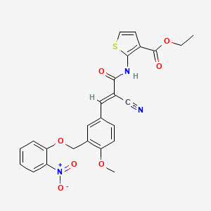 ethyl 2-[(2-cyano-3-{4-methoxy-3-[(2-nitrophenoxy)methyl]phenyl}acryloyl)amino]-3-thiophenecarboxylate