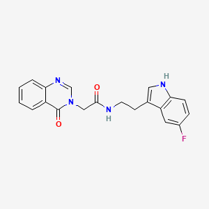 molecular formula C20H17FN4O2 B4878791 N-[2-(5-fluoro-1H-indol-3-yl)ethyl]-2-(4-oxo-3(4H)-quinazolinyl)acetamide 