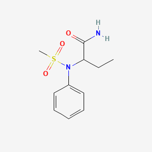 molecular formula C11H16N2O3S B4878797 2-[(methylsulfonyl)(phenyl)amino]butanamide 