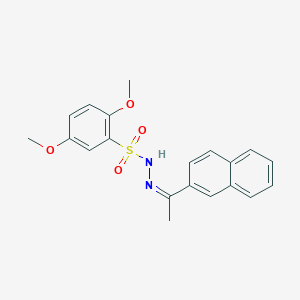 molecular formula C20H20N2O4S B4878814 2,5-dimethoxy-N'-[1-(2-naphthyl)ethylidene]benzenesulfonohydrazide 