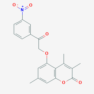 molecular formula C20H17NO6 B4878832 3,4,7-trimethyl-5-[2-(3-nitrophenyl)-2-oxoethoxy]-2H-chromen-2-one 