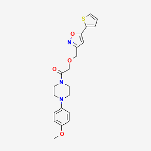 molecular formula C21H23N3O4S B4878855 1-(4-methoxyphenyl)-4-({[5-(2-thienyl)-3-isoxazolyl]methoxy}acetyl)piperazine 