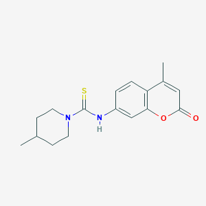 molecular formula C17H20N2O2S B4878864 4-methyl-N-(4-methyl-2-oxo-2H-chromen-7-yl)-1-piperidinecarbothioamide 