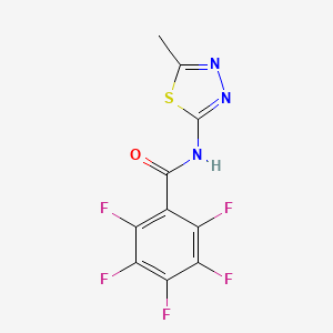 molecular formula C10H4F5N3OS B4878972 2,3,4,5,6-pentafluoro-N-(5-methyl-1,3,4-thiadiazol-2-yl)benzamide 