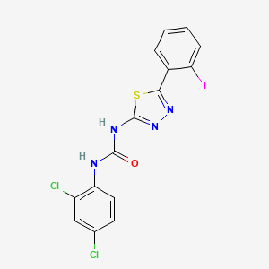 molecular formula C15H9Cl2IN4OS B4878991 N-(2,4-dichlorophenyl)-N'-[5-(2-iodophenyl)-1,3,4-thiadiazol-2-yl]urea 