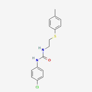 molecular formula C16H17ClN2OS B4878999 N-(4-chlorophenyl)-N'-{2-[(4-methylphenyl)thio]ethyl}urea 