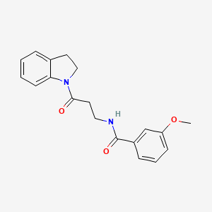 N-[3-(2,3-dihydro-1H-indol-1-yl)-3-oxopropyl]-3-methoxybenzamide