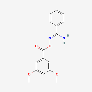 molecular formula C16H16N2O4 B4879024 N'-[(3,5-dimethoxybenzoyl)oxy]benzenecarboximidamide 