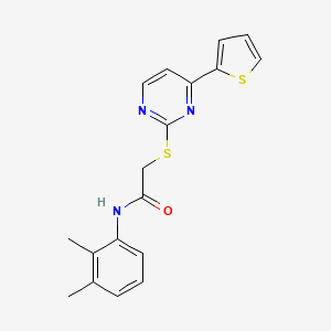 molecular formula C18H17N3OS2 B4879055 N-(2,3-dimethylphenyl)-2-{[4-(2-thienyl)-2-pyrimidinyl]thio}acetamide 