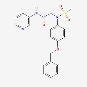 molecular formula C21H21N3O4S B4879070 N~2~-[4-(benzyloxy)phenyl]-N~2~-(methylsulfonyl)-N~1~-3-pyridinylglycinamide 