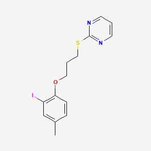 molecular formula C14H15IN2OS B4879129 2-{[3-(2-iodo-4-methylphenoxy)propyl]thio}pyrimidine 