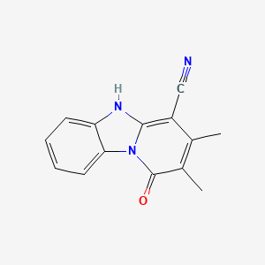 molecular formula C14H11N3O B4879138 2,3-dimethyl-1-oxo-1,5-dihydropyrido[1,2-a]benzimidazole-4-carbonitrile 