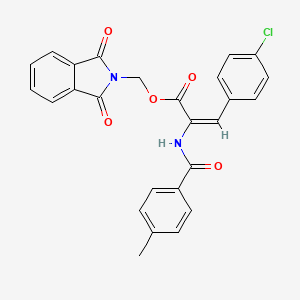 molecular formula C26H19ClN2O5 B4879166 (1,3-dioxo-1,3-dihydro-2H-isoindol-2-yl)methyl 3-(4-chlorophenyl)-2-[(4-methylbenzoyl)amino]acrylate 