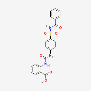 molecular formula C22H19N3O6S B4879175 methyl 2-{[({4-[(benzoylamino)sulfonyl]phenyl}amino)carbonyl]amino}benzoate 