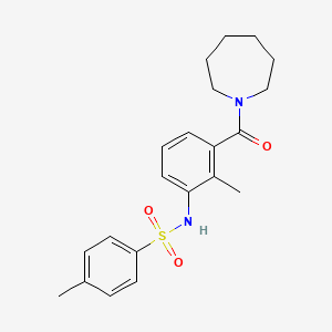 molecular formula C21H26N2O3S B4879181 N-[3-(1-azepanylcarbonyl)-2-methylphenyl]-4-methylbenzenesulfonamide 