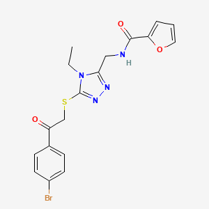 molecular formula C18H17BrN4O3S B4879208 N-[(5-{[2-(4-bromophenyl)-2-oxoethyl]thio}-4-ethyl-4H-1,2,4-triazol-3-yl)methyl]-2-furamide 