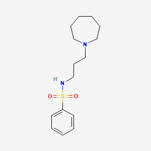 molecular formula C15H24N2O2S B4879211 N-[3-(1-azepanyl)propyl]benzenesulfonamide 