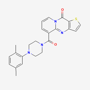 molecular formula C23H22N4O2S B4879218 5-{[4-(2,5-dimethylphenyl)-1-piperazinyl]carbonyl}-10H-pyrido[1,2-a]thieno[3,2-d]pyrimidin-10-one 