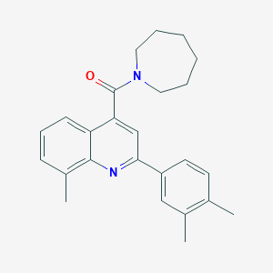 molecular formula C25H28N2O B4879226 4-(1-azepanylcarbonyl)-2-(3,4-dimethylphenyl)-8-methylquinoline 