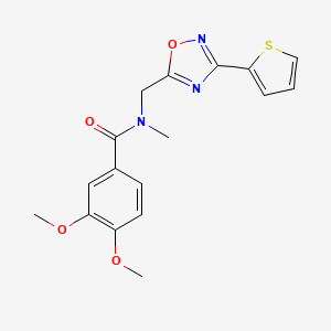 molecular formula C17H17N3O4S B4879258 3,4-dimethoxy-N-methyl-N-{[3-(2-thienyl)-1,2,4-oxadiazol-5-yl]methyl}benzamide 