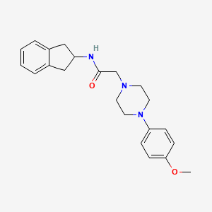 molecular formula C22H27N3O2 B4879266 N-(2,3-dihydro-1H-inden-2-yl)-2-[4-(4-methoxyphenyl)-1-piperazinyl]acetamide 