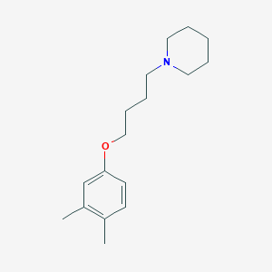 molecular formula C17H27NO B4879289 1-[4-(3,4-dimethylphenoxy)butyl]piperidine 