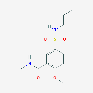 molecular formula C12H18N2O4S B4879298 2-methoxy-N-methyl-5-[(propylamino)sulfonyl]benzamide 