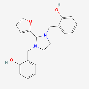 molecular formula C21H22N2O3 B4879304 2,2'-[[2-(2-furyl)-1,3-imidazolidinediyl]bis(methylene)]diphenol 