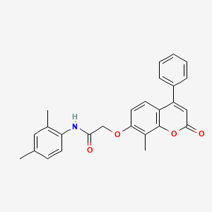 molecular formula C26H23NO4 B4879321 N-(2,4-dimethylphenyl)-2-[(8-methyl-2-oxo-4-phenyl-2H-chromen-7-yl)oxy]acetamide 