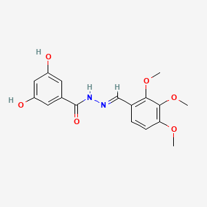 molecular formula C17H18N2O6 B4879357 3,5-dihydroxy-N'-(2,3,4-trimethoxybenzylidene)benzohydrazide 