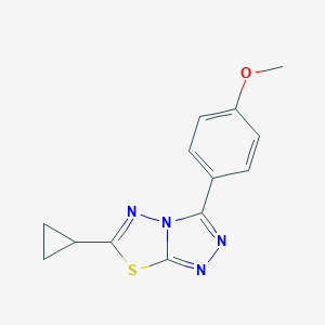 molecular formula C13H12N4OS B487937 4-(6-Cyclopropyl[1,2,4]triazolo[3,4-b][1,3,4]thiadiazol-3-yl)phenyl methyl ether CAS No. 923551-16-0