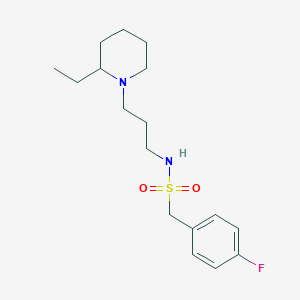 molecular formula C17H27FN2O2S B4879388 N-[3-(2-ethyl-1-piperidinyl)propyl]-1-(4-fluorophenyl)methanesulfonamide 