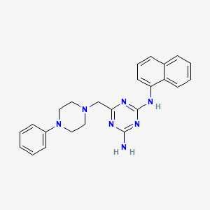 N-1-naphthyl-6-[(4-phenyl-1-piperazinyl)methyl]-1,3,5-triazine-2,4-diamine