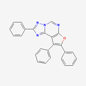 molecular formula C25H16N4O B4879437 2,8,9-triphenylfuro[3,2-e][1,2,4]triazolo[1,5-c]pyrimidine 