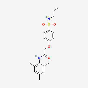 molecular formula C20H26N2O4S B4879453 N-mesityl-2-{4-[(propylamino)sulfonyl]phenoxy}acetamide 