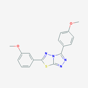 molecular formula C17H14N4O2S B487947 6-(3-Methoxyphenyl)-3-(4-methoxyphenyl)[1,2,4]triazolo[3,4-b][1,3,4]thiadiazole CAS No. 840478-86-6