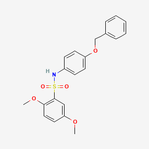 molecular formula C21H21NO5S B4879471 N-[4-(benzyloxy)phenyl]-2,5-dimethoxybenzenesulfonamide 