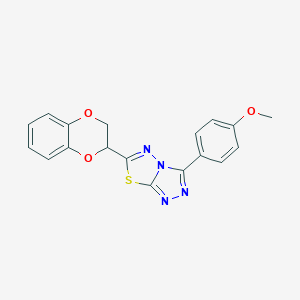 6-(2,3-Dihydro-1,4-benzodioxin-2-yl)-3-(4-methoxyphenyl)[1,2,4]triazolo[3,4-b][1,3,4]thiadiazole
