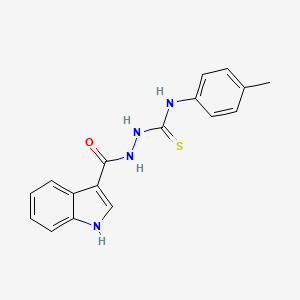 molecular formula C17H16N4OS B4879519 2-(1H-indol-3-ylcarbonyl)-N-(4-methylphenyl)hydrazinecarbothioamide 