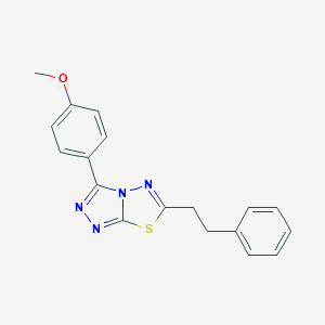 molecular formula C18H16N4OS B487954 3-(4-Methoxyphenyl)-6-(2-phenylethyl)[1,2,4]triazolo[3,4-b][1,3,4]thiadiazole CAS No. 895333-79-6