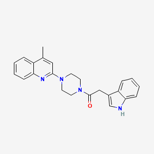 molecular formula C24H24N4O B4879541 2-[4-(1H-indol-3-ylacetyl)-1-piperazinyl]-4-methylquinoline 