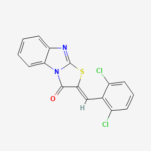 molecular formula C16H8Cl2N2OS B4879542 2-(2,6-dichlorobenzylidene)[1,3]thiazolo[3,2-a]benzimidazol-3(2H)-one 