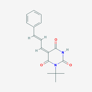 1-tert-butyl-5-(3-phenyl-2-propen-1-ylidene)-2,4,6(1H,3H,5H)-pyrimidinetrione